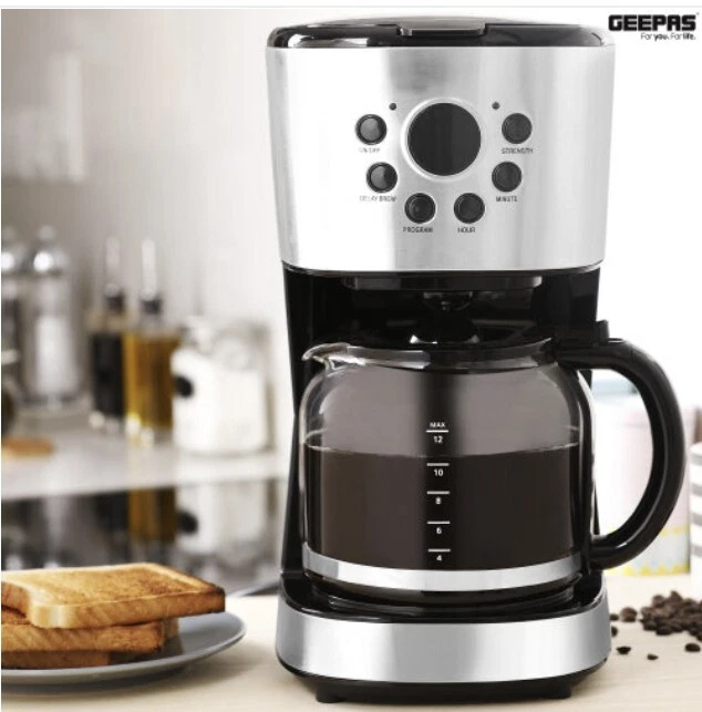 Geepas 1.5L Filter Coffee Machine 900W Programmable Drip Coffee Maker for Instan - Image 2 of 4