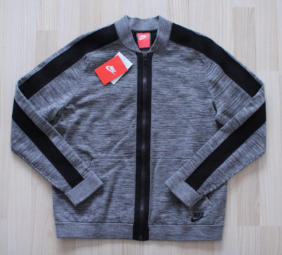 Nike Tech Knit Bomber Sport Jacket WMNS Grau Schwarz Gr. S,M,L NEU 819031 065