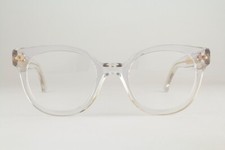 Rare Authentic Cutler and Gross M:1298 C:01 51mm Crystal Gold Glasses Italy