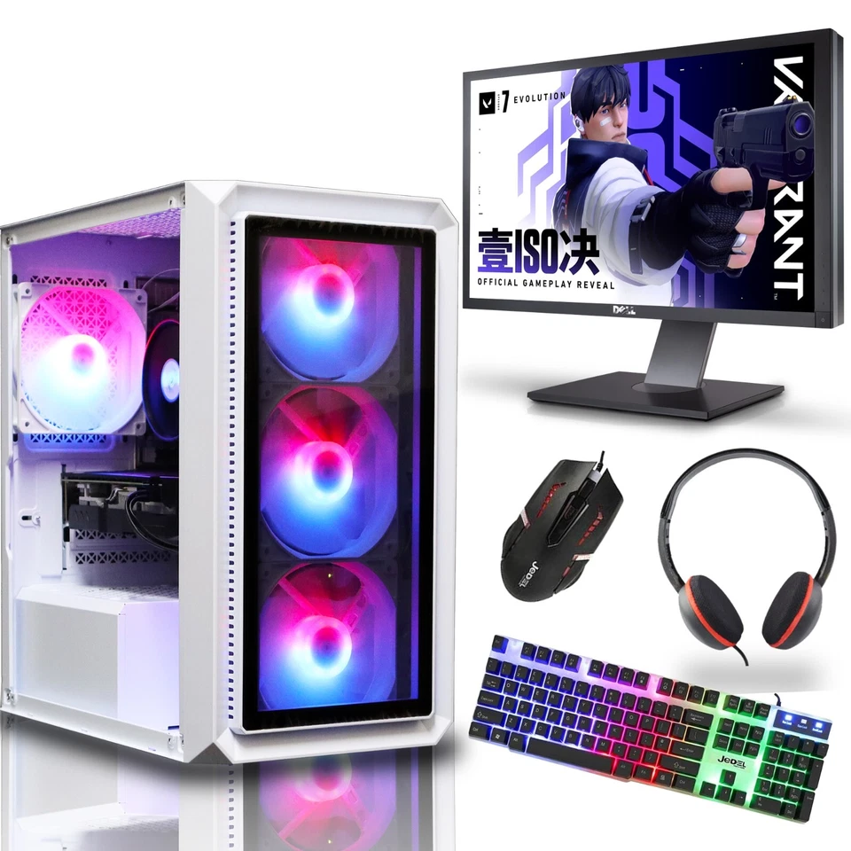 GAMING PC BUNDLE: Quad Core i5, 16GB RAM, 1TB+240GB SSD, NVIDIA RTX 3050, 19"TFT