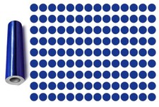 Dots Round Vinyl Color Coded Inventory Label Chrome Blue 1/4 Inch Stickers