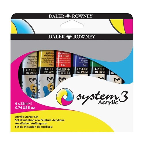 Daler Rowney System3 SH Sy55-1/4 | Pennello Per Artisti | Materiale Professionale Per Pittura Acrilica - 2