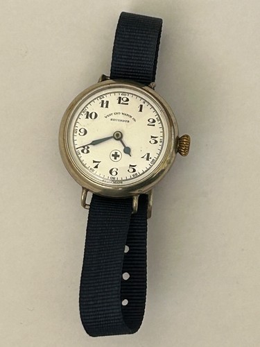 VINTAGE WEST END WATCH CO. 'SECUNDUS' SWISS MADE MILITARY TRENCH WATCH WORKING.