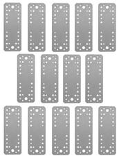 20x Perforated Wood Connector Plate for Screw Connection Metal Connecting Plates