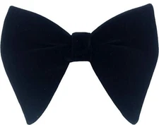 Men's Velvet Bow Ties Pre-Tied Oversized Bowtie Formal Tuxedo Butterfly Big B...
