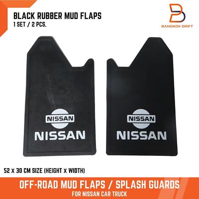 4WD 4X4 OFF-ROAD MUD FLAPS SPLASH GUARDS USE FOR NISSAN CAR TRUCK BLACK RUBBER