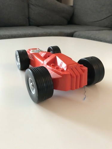Vintage Galanite Sweden Red Racecar Swedish Rubber Car Toy - Picture 3 of 5