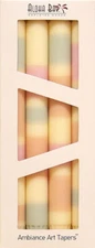Aloha Bay  - Sonora Pastel Unscented 9" Tapers Candles, 4 Pack - Coconut Wax