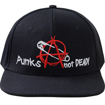 Snapback Steam Punk Kappe mit Stickerei | Cap ''Punks not dead'' | unisex Basecap