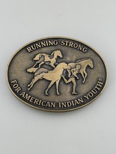 Running Strong Horse Belt Buckle For American Indian Youth Native Horses