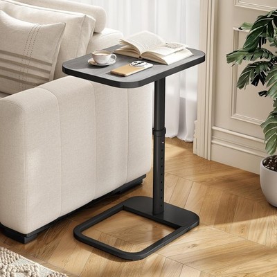 TV Tray Table W/ Panel Lock 90° Flip-Over Design & Adjustable Height