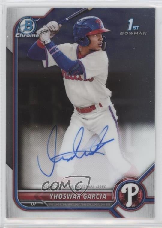2022 Bowman Chrome Prospect Yhoswar Garcia #CPA-YG Auto 12g7