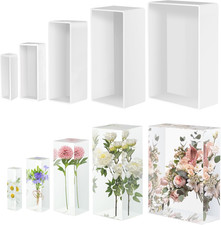 Large Resin Molds, Rectangle Silicone Molds for Epoxy Resin, 5 PCS Cuboid Resin