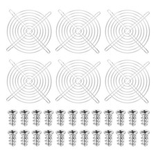 6Pcs 150mm Fan Finger Grill Metal Ventilation Grill Cover with Screws Silver