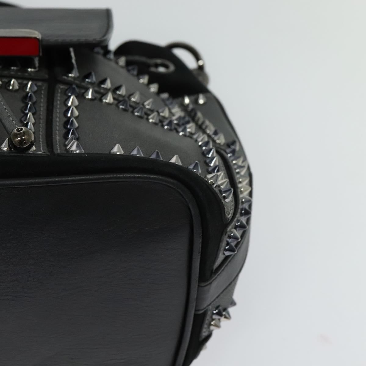 Christian Louboutin Backpack Leather Black Silver Auth  display picture 3
