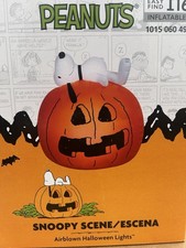 2026 Home Depot Peanuts Halloween Airblown Snoopy on Pumpkin 4.3 Ft New In Box 