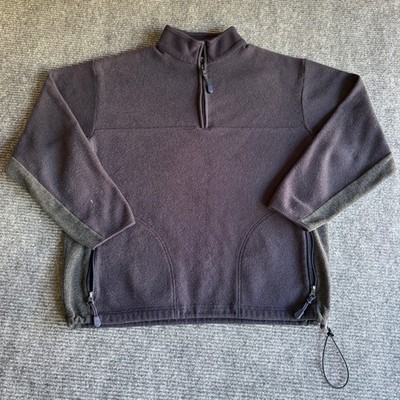 Consensus Sportswear Mens Fleece 1/4 Zip Pullover Jacket Purple Gray Size M 2984