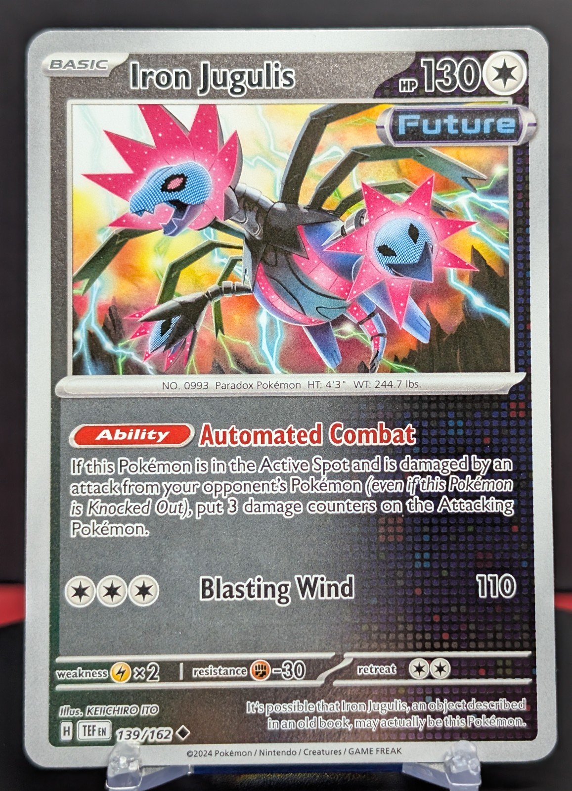 Pokemon Iron Jugulis #139/162 English TEF Temporal Forces Reverse Holo