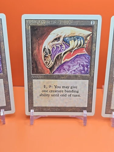 🟤🟤🟤 (4) Magic The Gathering 1994 CASCO DE CHATZUK REVISADO 3ª EDICIÓN JUGADO - Imagen 3 de 10
