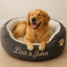 Personalized Custom Handcrafted Name on pet bed