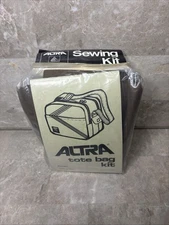 Rare Vintage Altra Tote Bag Sewing Kit Brown Retro NOS Travel 