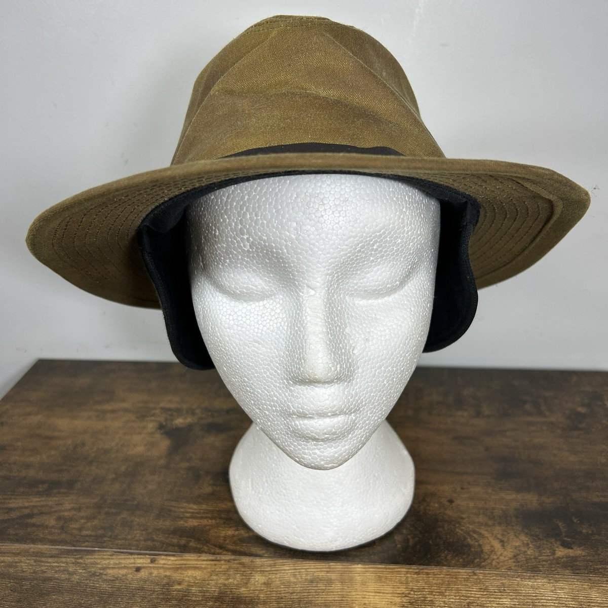 Filson Tin Cloth Packer Hat XL Dark Tan Insulated with Ear Flap