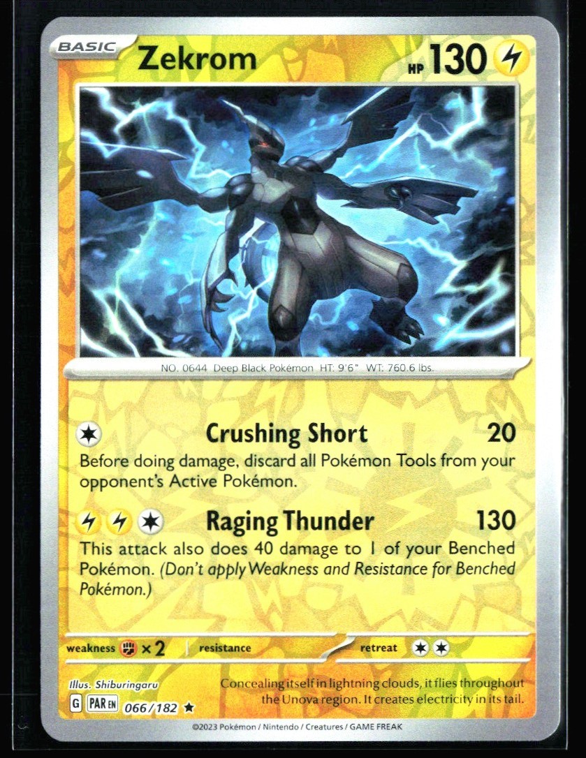 2023 Scarlet & Violet Series - Paradox Rift Zekrom #66 Reverse Holo Rare Pokemon