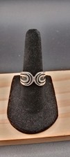 925 Silver Ring Double Spiral Tribal Design Sz 5 SJ620