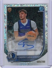 2025-26 Bowman Chrome Cooper Flagg Speckle Refractor /299 Auto RC Rookie