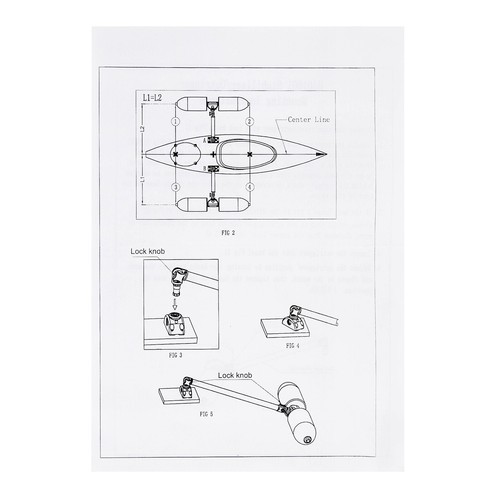Fits Marine Boat Kayak Canoe PVC Stabilizer System Pair 2xOutrigger Arms Fishing