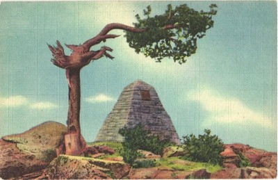 Wyoming Scene on Sherman Hill on Highway U.S. 30 Ames Monument Vintage Postcard