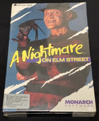 A NIGHTMARE ON ELM STREET BIG BOX PC GAME SEALED IBM MONARCH SOFTWARE 1989