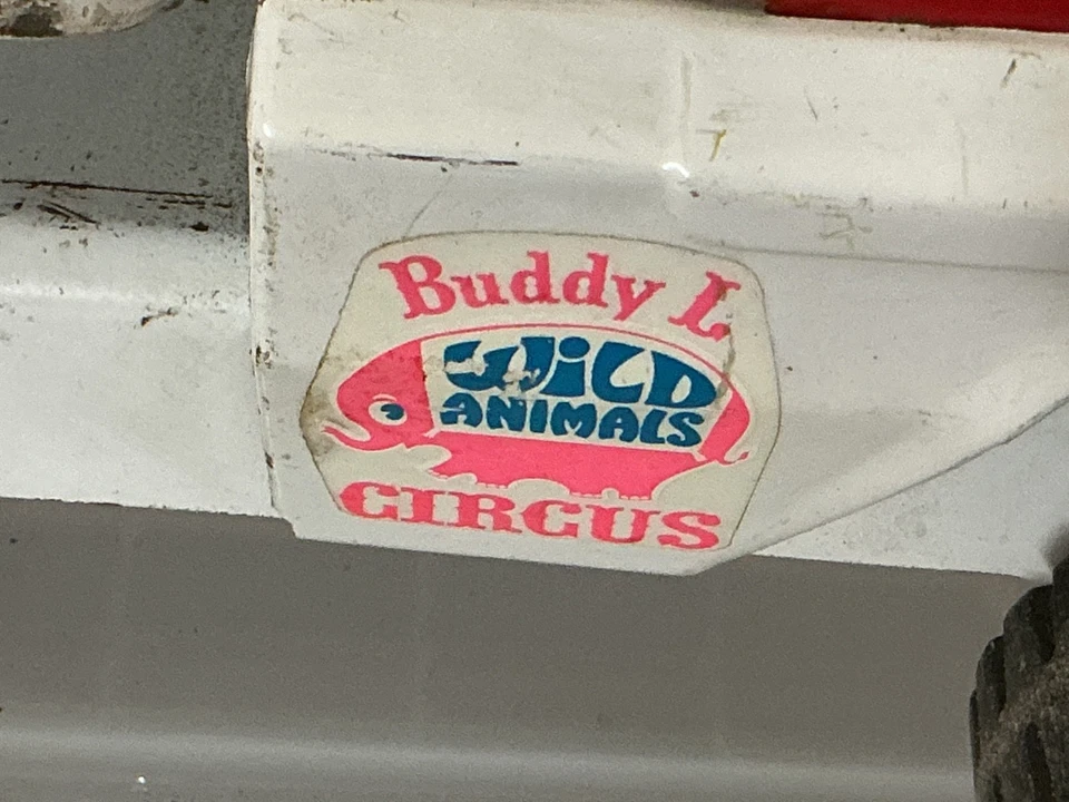 Vintage Buddy L Wild Animal Circus Truck & Trailer Diecast Pressed Steel Toy - Image 2 of 4