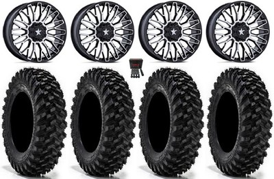 MSA Clubber 14'' Wheels Machined 34'' Warrior XT Sticky Tires Renegade Outlander