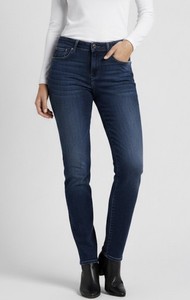 Signature by Levi Strauss Curated Curvy Straight Jeans Dark Wash Denim 16L Tall