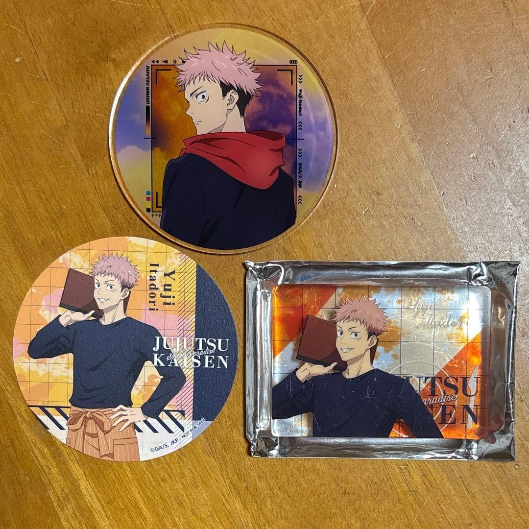 Jujutsu Kaisen Yuji Itadori 3Pc Acrylic Set (Coaster & Block)  Anime Fair x