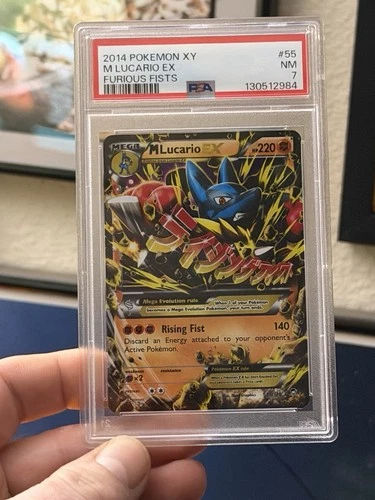 M LUCARIO EX 113/111 ULTRA RARE FURIOUS FISTS POKEMON PSA 7