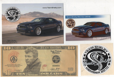 2010 Shelby American Membership Pack -Mag Decal Card Pin Product Guide Key Chain