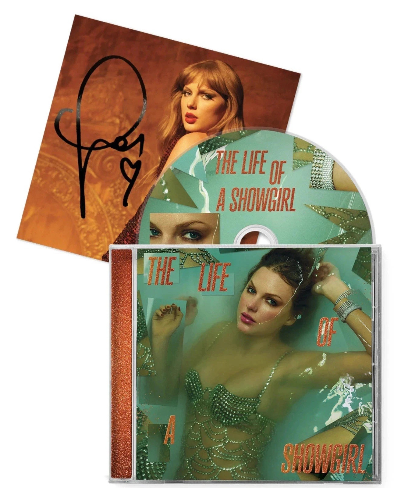 CD Taylor Swift The Life of a Showgirl + Foto firmada a mano 3 ✅CONFIRMADO ✅