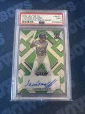 2022 Leaf Metal Jackson Chourio RC Auto Green Wave  #/4 PSA 9 1880