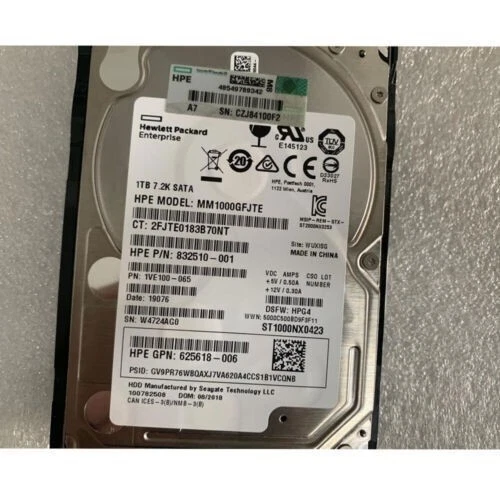 HPE 765453-B21 765868-001 1TB 6Gbps SATA 2.5" G8 G9 512e Hard Disk Drives - Image 2 of 4