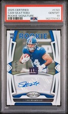2025 Certified Rookie Signature Cam Skattebo /125 #CSO Giants PSA 10 GEM MINT