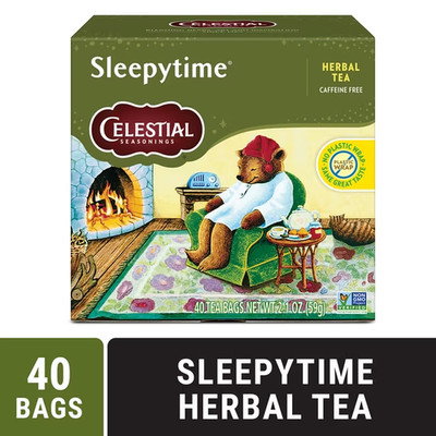 Celestial Seasonings Sleepytime Herbal Tea Bags Caffeine Free 40 Count Box