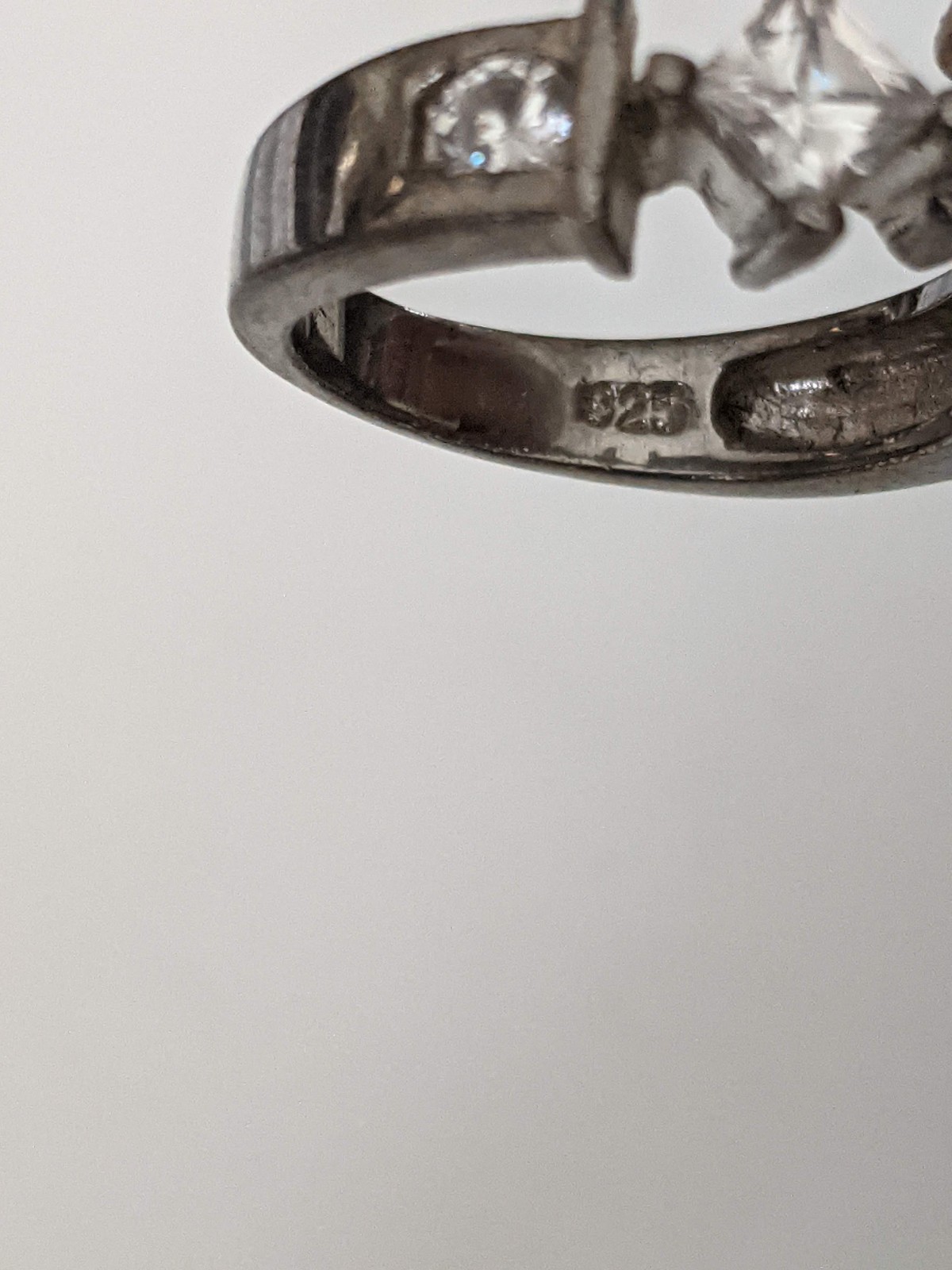 Solid Silver Engagement Ring with Cubic Zirconia … - image 7