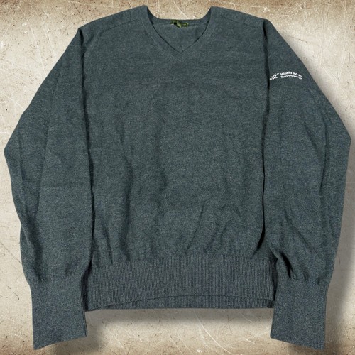 Sid Mashburn 100 % Kaschmir Pullover Herren Größe Large grün V-Ausschnitt adrett weich luxuriös - Bild 1 von 11
