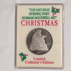 Norman Rockwell Christmas 1997 .999 Silver Proof Round Limited Edition Nice Coin