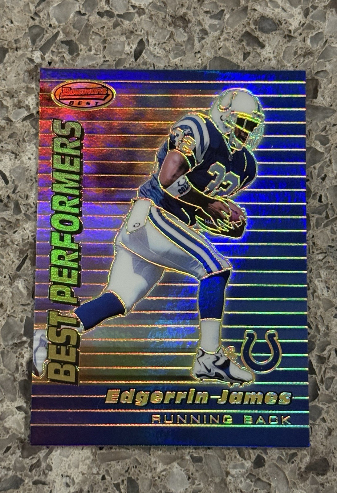 Edgerrin James 1999 Bowman's Best Refractor #98 RC Rookie HOF #’d/400 Colts