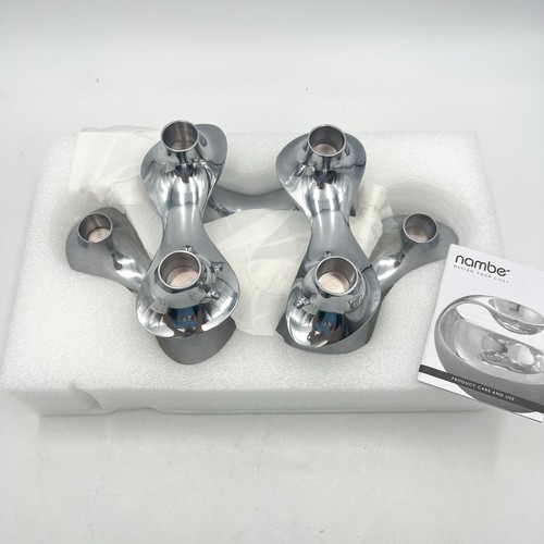 Nambe Cortina Candelabro con Cerniera | Portacandele in Metallo per Sei Candele | Argento - Foto 2 di 5