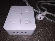 Surge Protector Power Strip - 8 Outlets 4 USB 2 USB C Charging Ports 5Ft cord