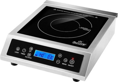 Induction Cooktop Portable 1800W Sensor Touch LCD Countertop Burner Silver Black